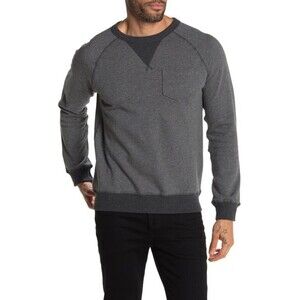 Vestige Contrast Banded Pullover Sweater In Gray Size L $129